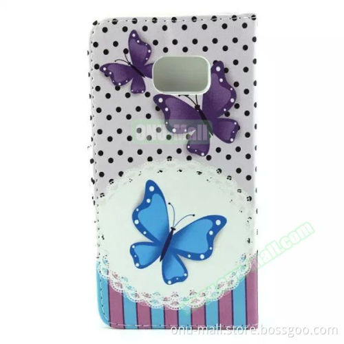 Bulk buy in China colorful patterns leather back case for Samsung s6 edge